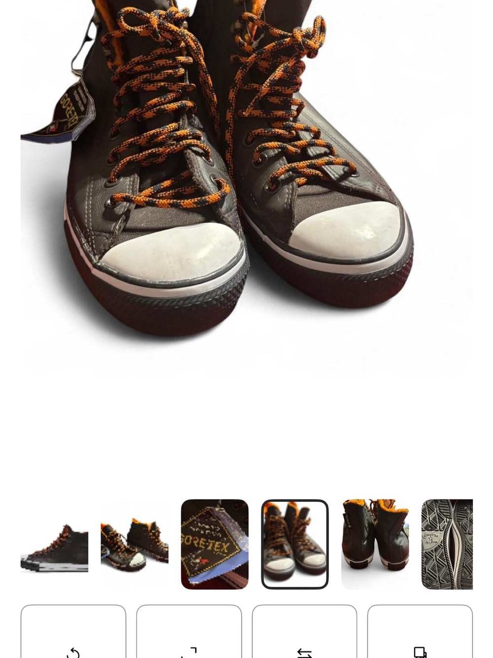 Converse Chuck Taylor All Star GORE-TEX Brown High-Top Sneakers Mens size 7 NWT - Picture 4 of 10